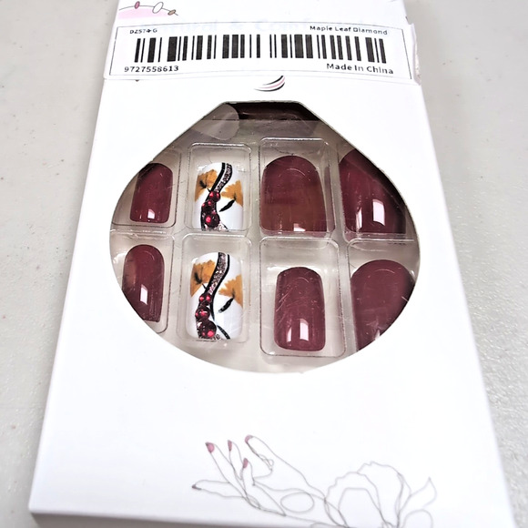 Stick Press On False Nails Lot Of 6 Red Pink Blue White Do It Yourself #3 READ - Picture 12 of 13